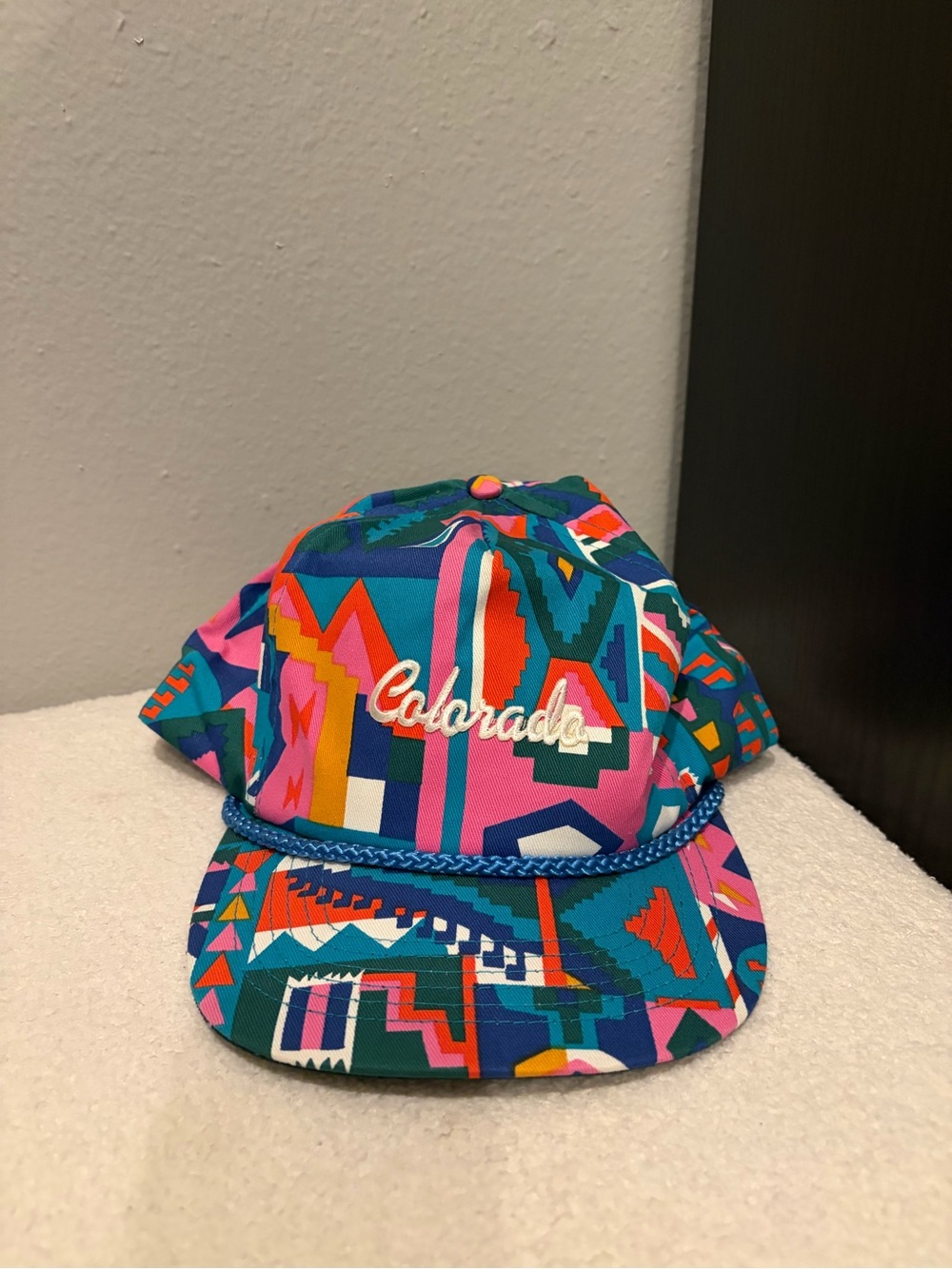 Colorado Aztec Print Rope Ball Cap Colorful San Sun Adjustable One Size